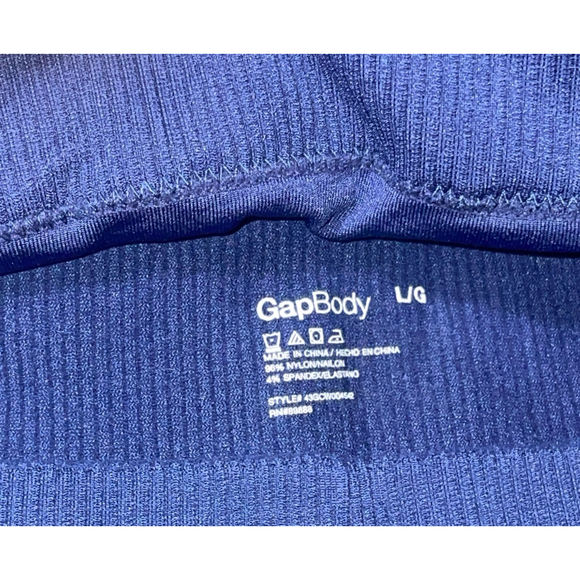 Women's GapBody Blue Ribbed Sports Bra Size L - Picture 4 of 4
